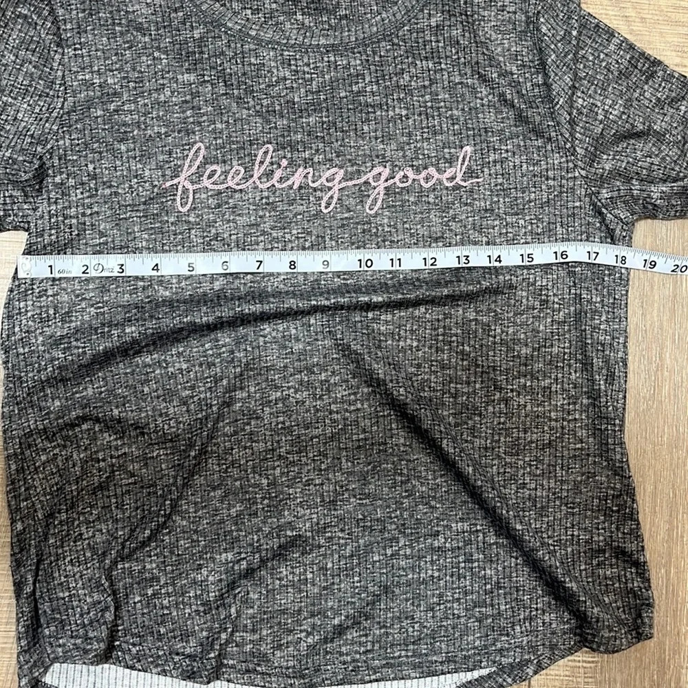 Laura Ashley Long Sleeve Feeling Good Gray and Pink Size L - Picture 10 of 12